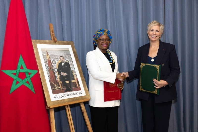 Nezha Hayat, Présidente de l’AMMC, et Edna Augusta Dos Santos Nunda Barbosa De Mascarenhas, Présidente par intérim de CMC Angola