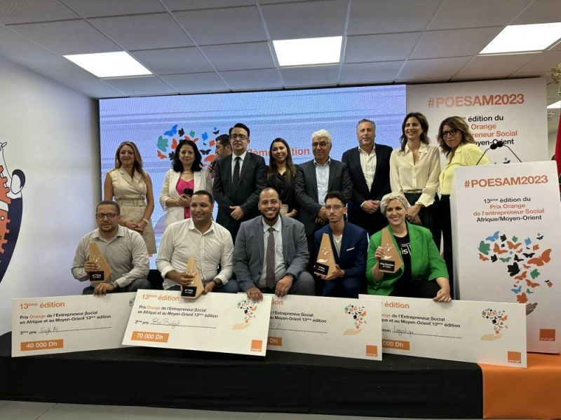 Orange Maroc révèle les lauréats de la 13ème édition du Prix Orange de l’Entrepreneur Social en Afrique et au Moyen-Orient (POESAM).