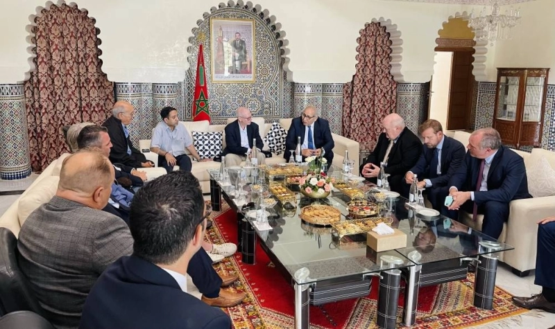 Réception de la délégation britannique par le Wali de la région Dakhla-Oued Eddahab, Lamine Benomar
