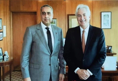 William Burns accueillant Abdellatif Hammouchi lors de la visite de travail de ce dernier aux Etats-Unis en juin 2022