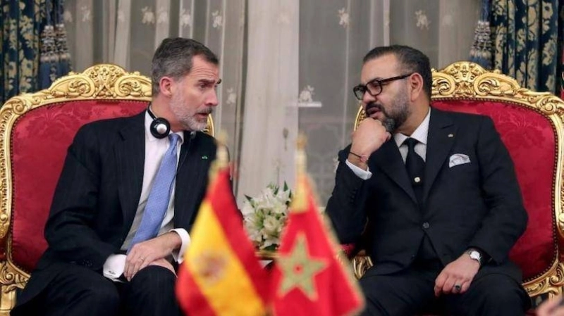Ph. Archives. Le Roi Mohammed VI et le Roi Felipe VI