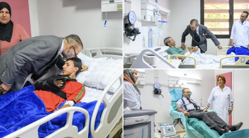 Le Roi au chevet des blessés suite au séisme du vendredi dernier