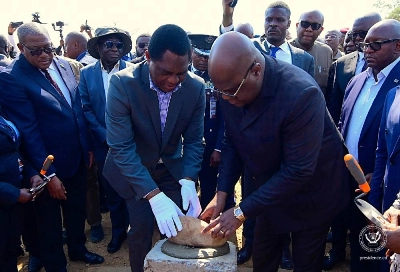 Le Président congolais, Félix Tshisekedi, et son homologue zambien, Hakainde Hichilema,