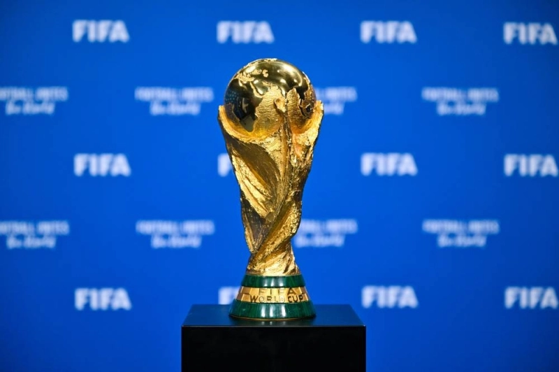 ZURICH, SWITZERLAND - OCTOBER 04: A view of the FIFA World Cup Trophy during the FIFA Virtual Council Meeting no.25 at HoF, Home of FIFA on October 04, 2023 in Zurich, Switzerland. (Photo by Harold Cunningham/FIFA)