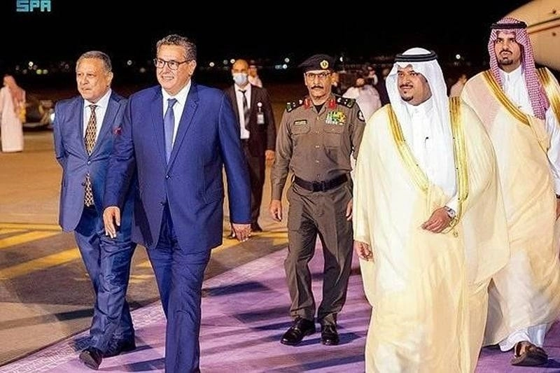 Arrivée de Aziz Akhannouch à Riyad