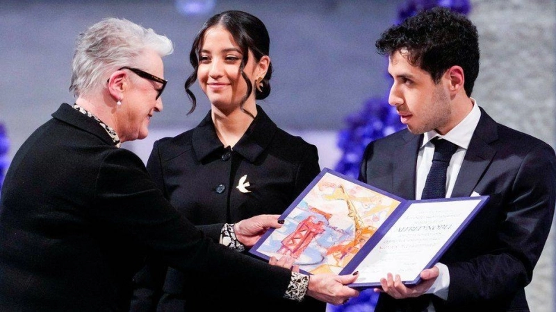 Les enfants de Narges Mahammadi reçoivent le Prix Nobel à la place de leur mère toujours en prison à Téhéran