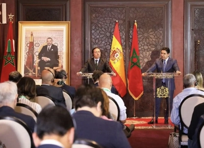 José Manuel Albares et Nasser Burita à Rahat.