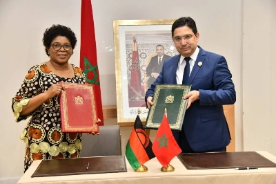 Nasser Bourita, et son homologue Nancy Tembo.