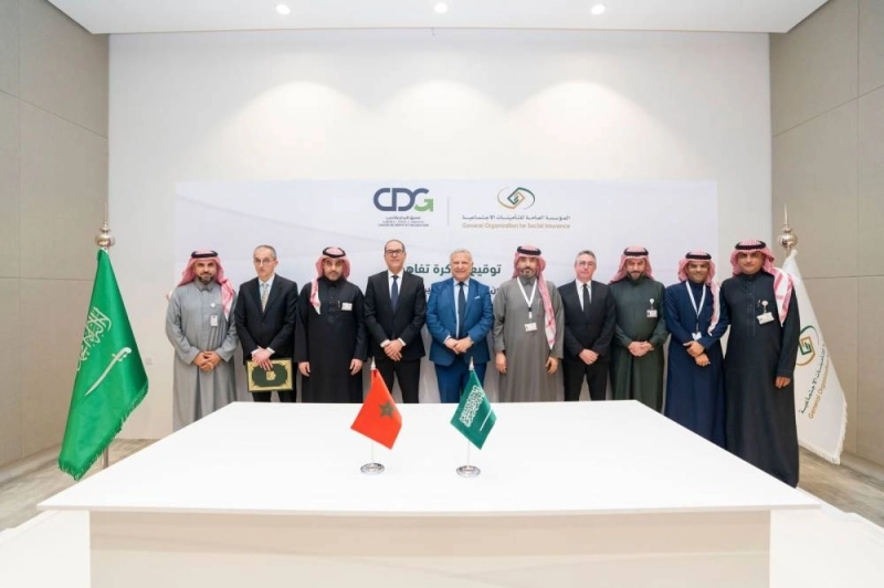 Sécurité sociale. La CDG et la GOSI signent un MOU à Riyad.