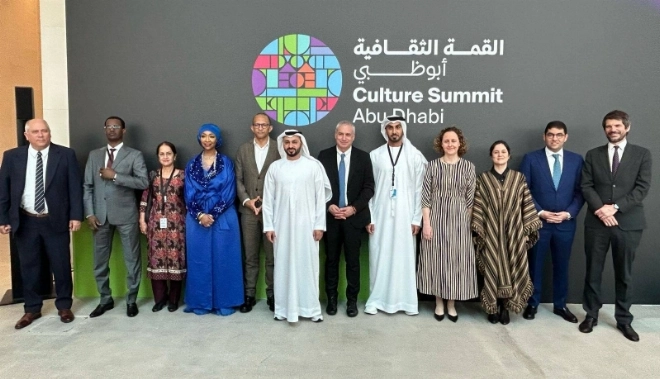 Les participants au Dialogue Ministériel du Sommet de la Culture d'Abu Dhabi 2024.