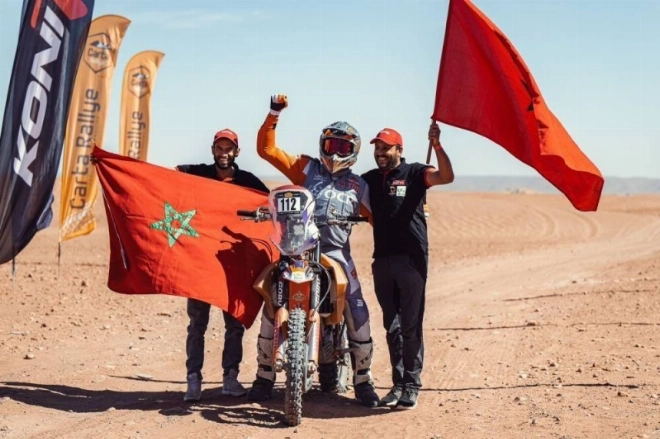Amine Echiguer a bouclé les 7 étapes de la course en 28 heures, 4 minutes et 27 secondes.