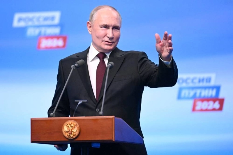 Vladimir Poutine, réélu à plus de 87%. (Photo AFP)