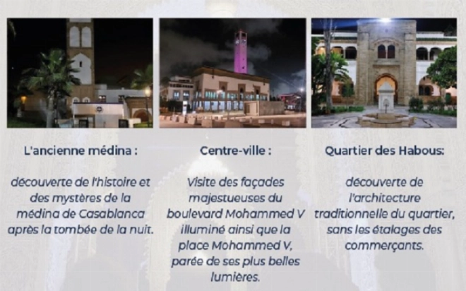 Casamémoire propose 3 circuits nocturnes guidés dans la ville.