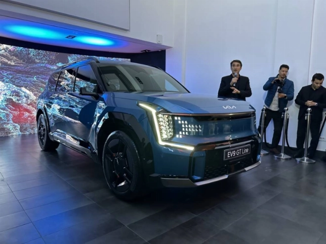 Cédric Veau DG Kia Maroc lors du lancement du nouveau Kia EV9 le 26 mars 2024 à Casablanca.