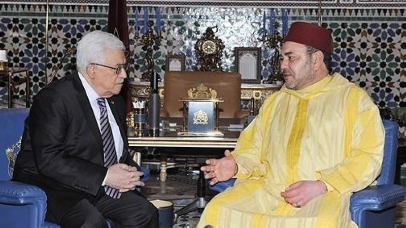 Le Roi Mohammed VI recevant le Président Mahmoud Abbas. Un soutien constant
