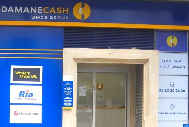 Partenariat entre Damane Cash et Dirham Express pour les transferts d'argent.