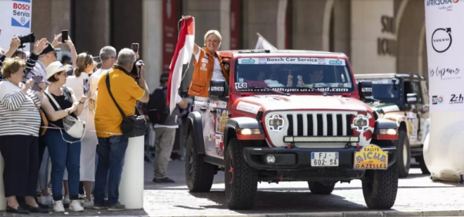 Top départ de la 33ème édition du Rally Aicha des Gazelles à Monaco.
