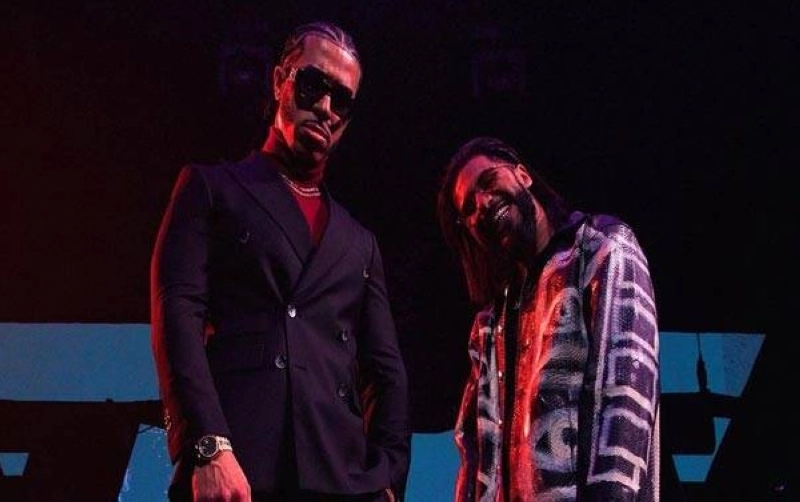 Les deux rappeurs ElGrandeToto et Dizzy Dros, jury de l'émission Jam Show sur 2M.