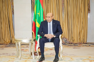 Le président de la Mauritanie Mohamed Ould Cheikh El Ghazouani