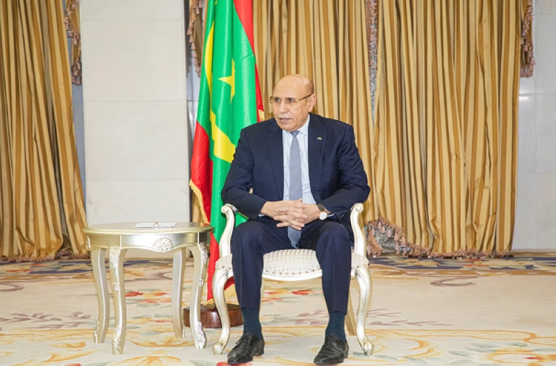 Le président de la Mauritanie Mohamed Ould Cheikh El Ghazouani