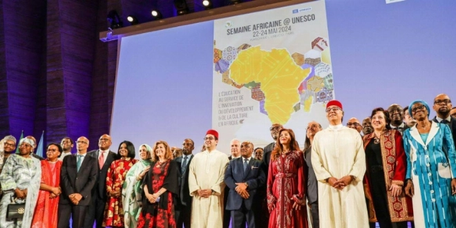 Mehdi Bensaid lors de la semaine africaine de l’UNESCO.