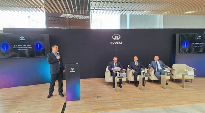 Younes El Aouad, DG de Tractafric Motors lors de la conférence de presse le 30 mai 2024 à Casablanca.