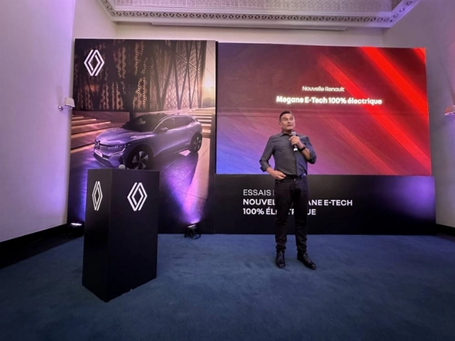 Mohamed Bennani, DG de la marque Renault au Maroc lors de la conférence de presse le 28 mai 2024 à Marrakech.