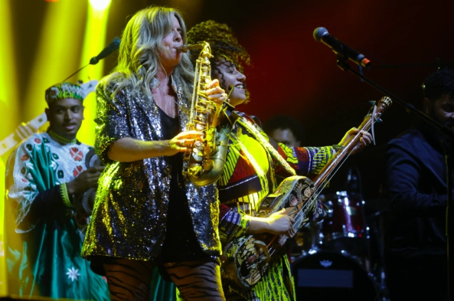 Candy Dulfer et Hind Ennaira. Jazzablanca 2024.