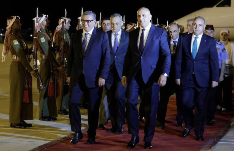 Arrivée d'Aziz Akhannouch à Amman
