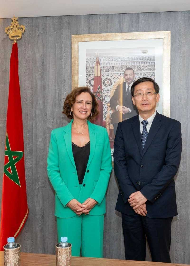 Fatim-Zahra Ammor, ministre du tourisme, de l’artisanat et de l’économie sociale et solidaire et vice-ministre de la culture et du tourisme de la Chine, Quan Rao.