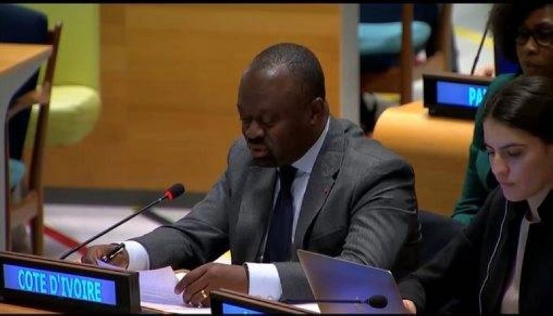 L'ambassadeur représentant permanent de la Côte d'Ivoire à l’ONU, Tiemoko Moriko