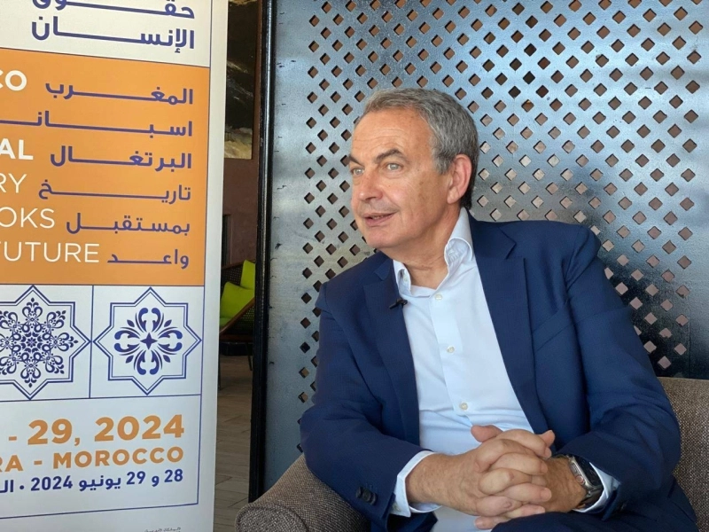 José Luis Rodriguez Zapatero lors du Forum sur les droits humains de la 25ᵉ édition du Festival Gnaoua.
