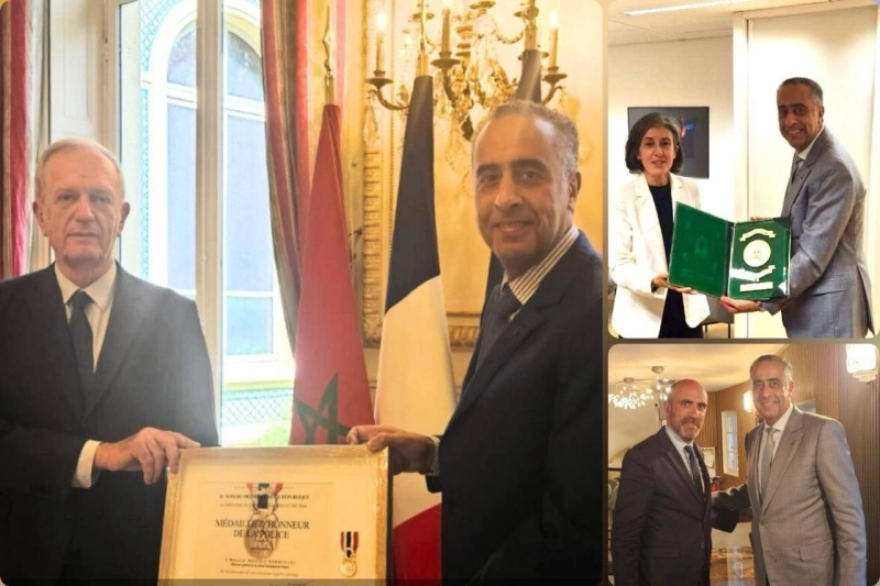 Abdellatif Hammouchi a rencontré Frédéric Veaux, DG de la Police Nationale Française, Céline Berthon, DG de la Sécurité Intérieure, et Nicolas Lerner, DG de la Sécurité Extérieure en France