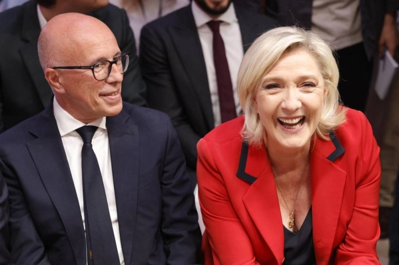 Eric Ciotti (LR) et Marine Le Pen (RN), les gagnants des législatives (Photo AFP)