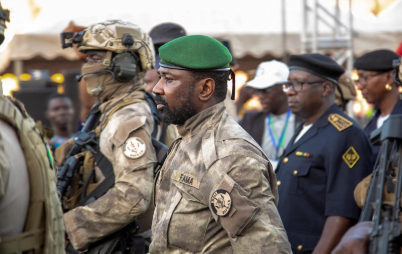 Le président de la Transition, le colonel Assimi Goïta,