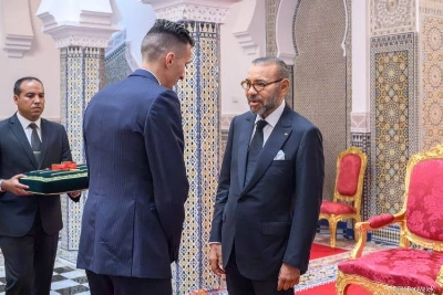 Mohammed VI reçoit le champion olympiqie
