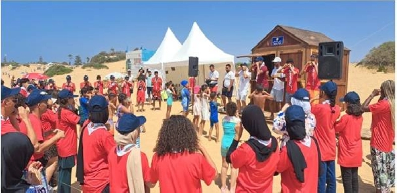 Les enfants d'El Haouz jouissant des différentes activités aux côtés des Scouts