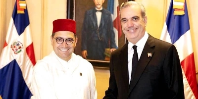 Le président dominicain recevant Nasser Bourita