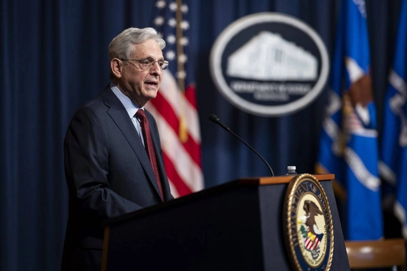 Le procureur général des États-Unis, Merrick Garland, lors de la Conférence nationale des procureurs des États-Unis 2023 organisée par le ministère de la Justice à Washington, le 26 octobre 2023. Crédit : Tia Dufour/Département de la sécurité intérieure des États-Unis.