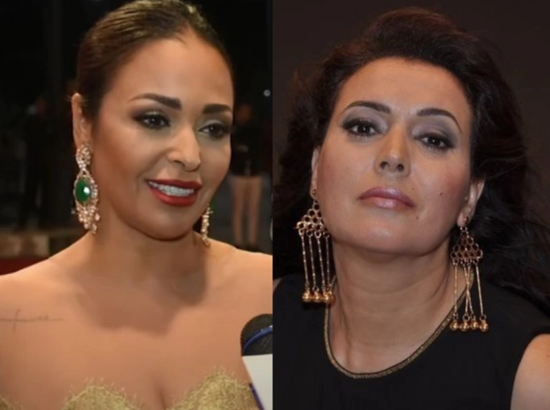 La star égyptienne Dalia El Beheri et l'actrice marocaine Saâdia Ladib.
