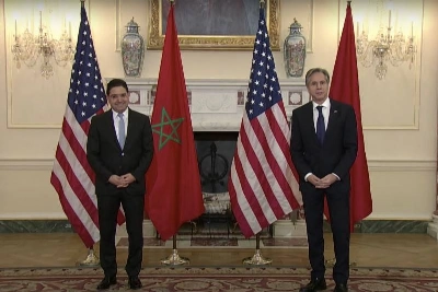 Nasser Boutita avec Anthony Blinken au Département d’Etat à Washington