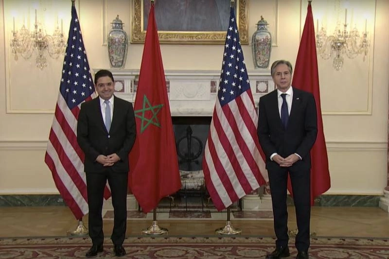 Nasser Boutita avec Anthony Blinken au Département d’Etat à Washington