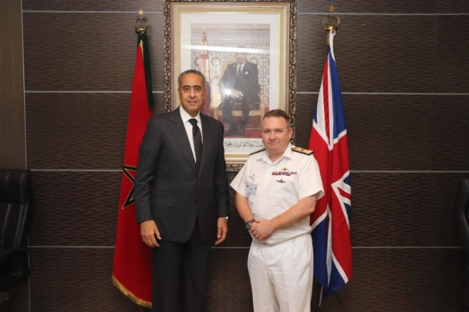 Hammouchi recevant le Vice-Amiral Edward Ahlgren