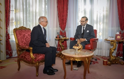 SM le Roi Mohammed VI recevant Chakib Benmoussa
