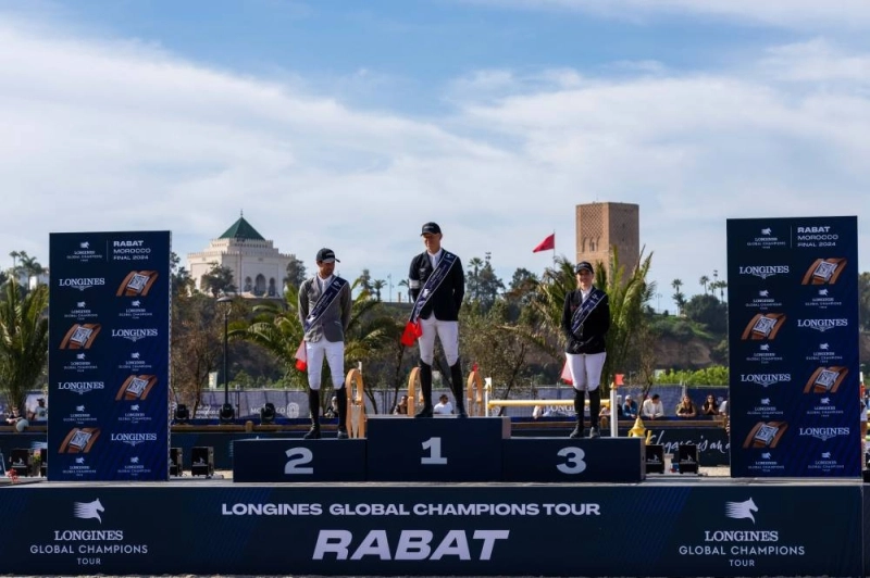 L’autrichien Max Kühner, vainqueur du Longines Global Champions Tour 2024 à Rabat.