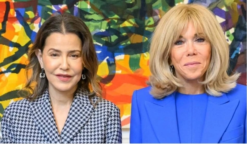 S.A.R la princesse Lalla Meryem et Brigitte Macron, la Première dame française