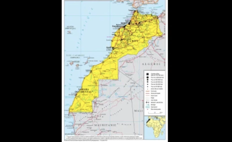 Carte géographique officielle du Maroc