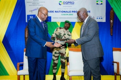 Le Premier ministre, Raymond Ndong Sima lors du lancement de l'«Étude nationale Prospective Gabon 2050»