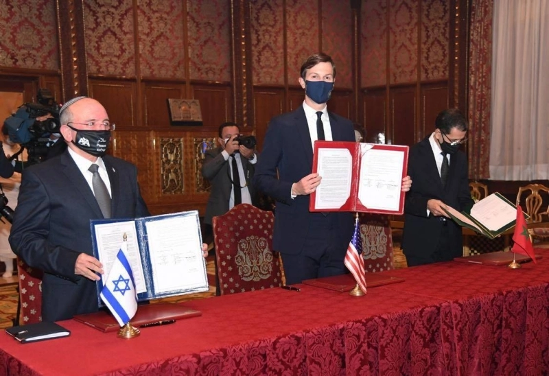 Signature des Accords d'Abraham, décembre 2020.