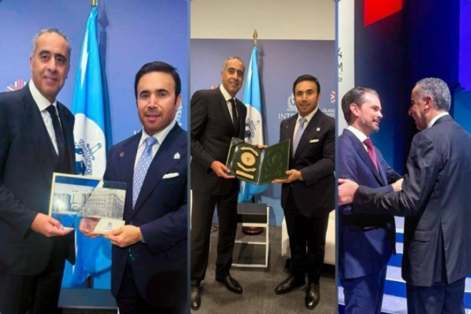 Hammouchi avec les hauts responsables d'Interpol